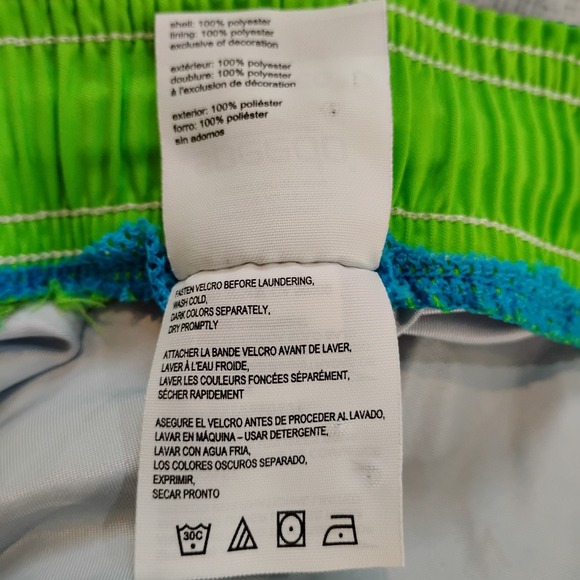 SPEEDO Board Shorts /Swim Trunks Men's XL Gray With Blue Green Turquoise Ombre - Picture 3 of 10